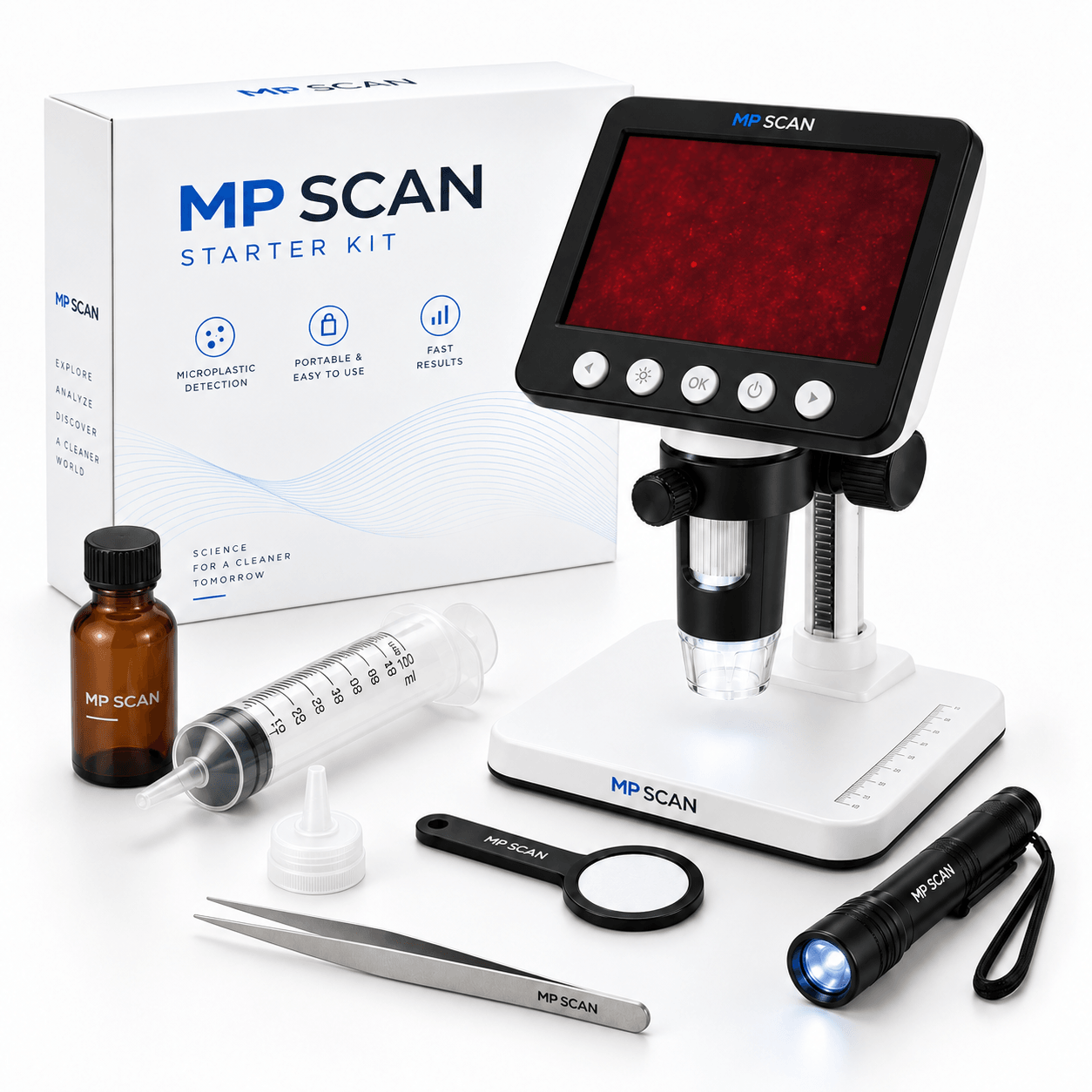 MP SCAN Starter Kit con microscopio digitale da tavolo e accessori